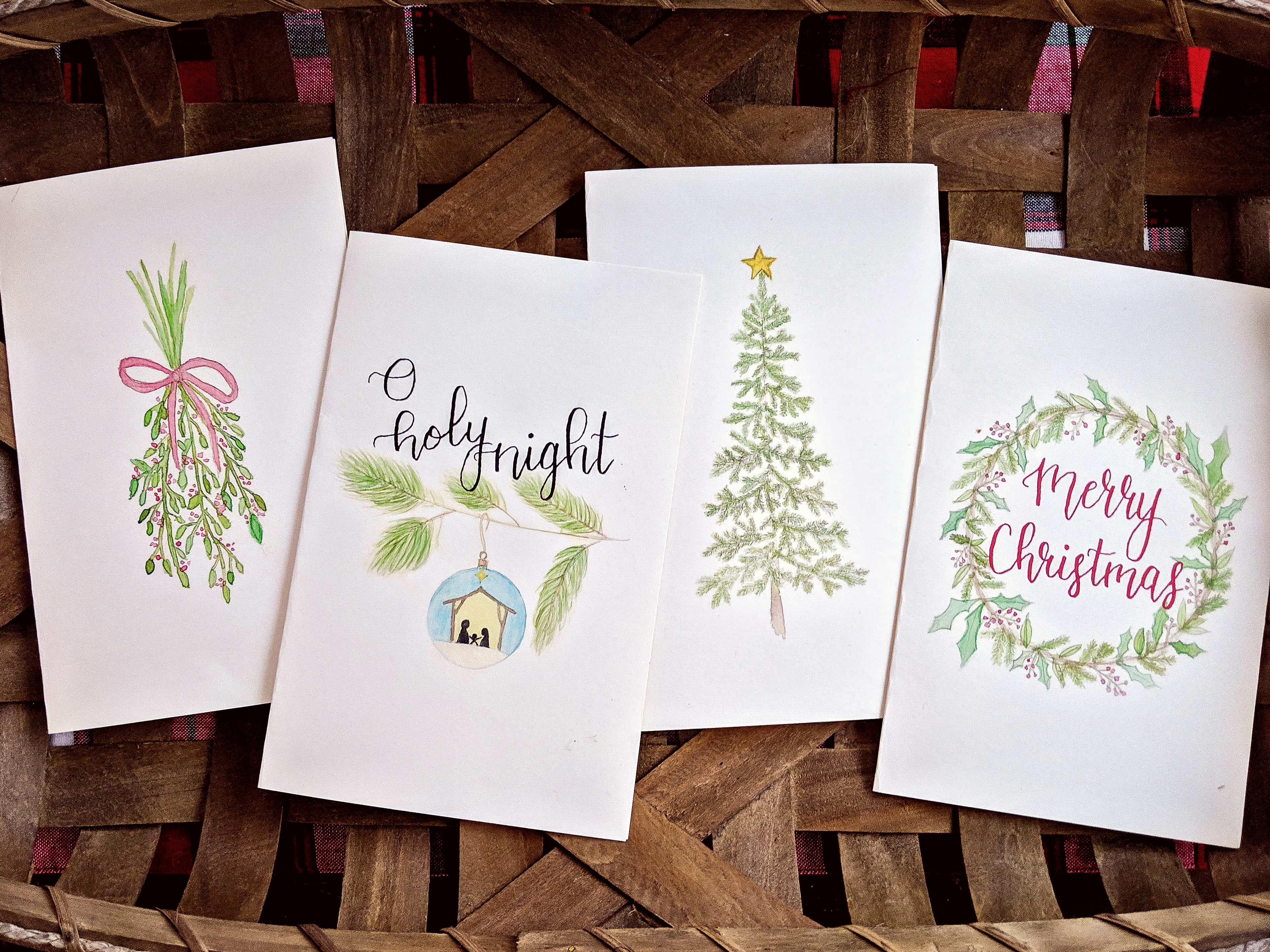Free Printable Watercolor Christmas Cards